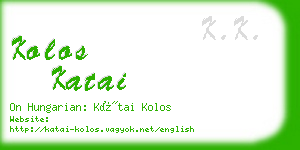 kolos katai business card